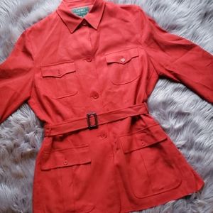 Lauren Ralph Lauren red silk jacket